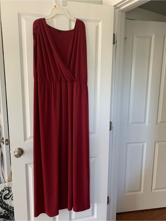 Talbots Dresses & Skirts - Talbots Deep Red Wrap-Style Maxi Dress 3x
